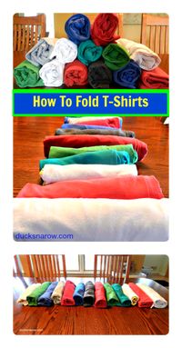 Everyone wears tshirts but how do they look? Wrinkled? Like you slept in it? Fold your tshirts easily and neatly! #tips #tshirts #organiizing #laundry #clothes #clothesstorage #home