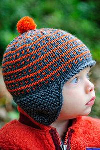 Simply Fair Isle Hat - Raverly pattern hat with earflap #littleboyshat #earflaps #babyboyhat #knithatpattern #hatpatternsforkids