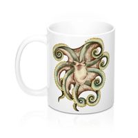 Green Octopus Nautical Watercolor Art Mug 11oz - Etsy Croatia