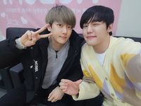 “「#IG」09.01.2023 📲 ↳ 📸 Atualização do Instagram @.btob.kiss.the.radio com #JANGJUN e #JIBEOM #골든차일드 #GoldenChild @GoldenChild”