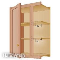 Try these three easy ways to take the sag out of cabinet shelving or to support heavy shelf loads and prevent sagging.