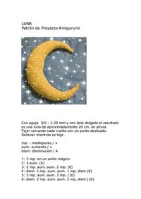 Amigurumi Moon - Tutorial ❥ 4U hilariafina http://www.pinterest.com/hilariafina/