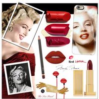Red Lipstick Queen Marilyn♡ #theseapearl #redlips #beautyset #marilynmonroe #lipstickqueen #cosmetics