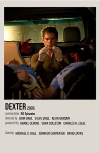 minimal polaroid series poster for dexter