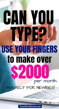 Can you type? Want to know how you can make money from home with this skill? Then check out how to start making money online just by listening and typing. Start a daily transcription job as a newbie to earn money from home. #transcriptionjobs #transcribingjobs #workfromhomejobs #typingjobs #workfromhomeideas #makemoneyonline #makemoneyfromhome #moneymakingsidehustles #howtomakemoney