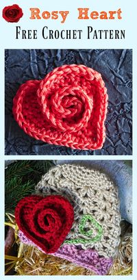 Rosy Heart Free Crochet Pattern