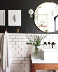 Let This Black-and-White Bathroom Help You Nail Two Coveted Trends | Hunker