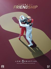 R Flection Art on Twitter: "♾ Seb & Lewis • 🥂 Eternal friendship • 🎨 New poster design • #Hamilton | #vettel… "