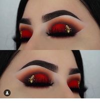 Amazing black and red eye makeup - Miladies.net