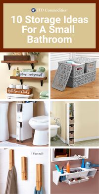 Keep your room tidy with these 10 small bathroom storage ideas. Small bathrooms can easily be organized with some wall shelves, slim storage cabinets, clever shower storage and much more. These tips will help you stay organized and make the room feel more open.