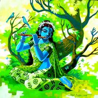 Buy Painting Radha Artwork No 13897 by Indian Artist Abhijit Banerjee