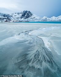 A mesmerising wintry scene in Grotfjord, Norway...
