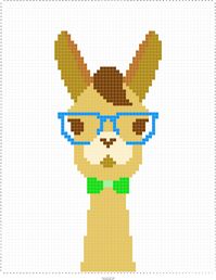 Llama graph for C2C blanket. Stitch Fiddle is an online crochet, knitting and cross stitch pattern maker.