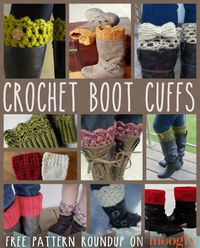 10 Free #Crochet Boot Cuff Patterns - cute!