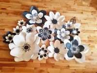 Anemone Paper Flower Backdrop - Wedding Flower Wall (set of 14)
