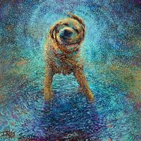 Shakin' Off the Blues - oil painting -