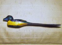 Brieföffner, Holz, Ente, Vintage, Handarbeit von Eichhörnchen auf DaWanda.com