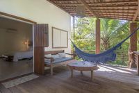 Located on a virtually deserted beach with pristine mangroves, Pousada do Toque is a place where the calm waters, natural pools and the colours of the sea that oscillate between hues of blue and green make the preservation of manatee, known as sea cows, possible.