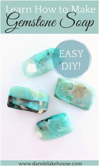 DIY Gemstone Soap Tutorial | How to Make Easy Gem + Mineral Shaped Soap Rocks | Dans le Lakehouse