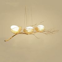 Amazon.com: Tritow 3-Lights Nordic Aluminum Alloy Metal Bird's Nest Suspension Light Modern Simple Glass Shade Ceiling Pendent Lamp Creative Living Room Decorative Chandelier E27 Indoor Droplight: Lamps & Light Fixtures