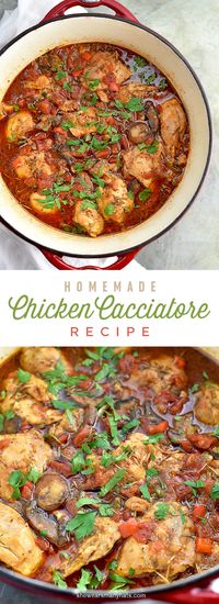 Easy Chicken Cacciatore Recipe | shewearsmanyhats.com