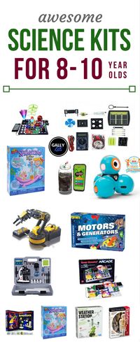 Science kits for 8 years old to 10 years old. Love the microscope kit although the robot arm kit comes a close second. #sciencekit #8yearsold #science #kids #gifts #giftsforkids #giftsfor8yearold