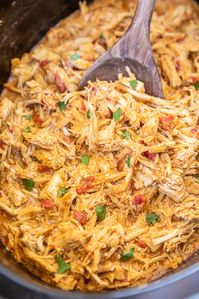 Slow Cooker Queso Chicken Tacos (4-Ingredients) - Plain Chicken
