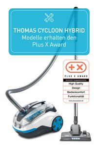 Unsere THOMAS CYCLOON HYBRID Modelle erhalten den Plus X Award in den Kategorien High Quality, Design, Bedienkomfort und Funktionalität. Was die Modelle noch so alles können, erfahrt ihr auf unserer Homepage.