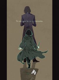 severus-snape-my-eternal-prince: “ Artwork by なぬーく. “To you gone by, to my memories.” This is touching… ”