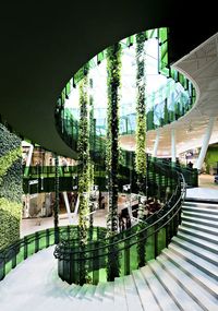 Green helical giant at Emporia shopping centre in Malmö by Wingårdhs via Dezeen