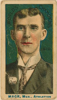 Connie Mack, Philadelphia Athletics, baseball card portrait. Card set: Nadja Philadelphia Athletics (E104); Nadja Caramel Company , sponsor. 1910. Library of Congress Prints and Photographs Division Washington, D.C. 20540