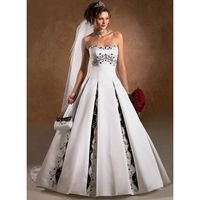 black and white wedding dress
