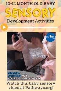 From textured toys to new smells, help baby discover all their senses through play by viewing our Sensory Development Activities video for 7-9 month old babies. Watch this entire video by heading over to Pathways.org #sensory #sensoryplay #babyplay #babygames #babyactivities #sensoryactivities #sensoryfun #funideas #babydevelopment #sensorydevelopment #OT #occupationaltherapy #pediatricOT #babysensory Copyright © 2021 Pathways Foundation