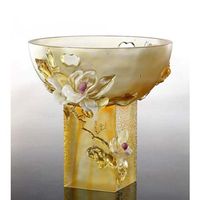 Embodiment of Beauty - Pure Magnolia | 容承之美 - 玉蘭清 Glass art made by Liuli Gong Fang (www.liuliusa.com):