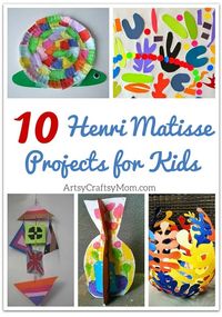 The artist Henri Matisse worked on paintings, sculptures and collages. These 10 Matisse projects for kids will inspire them to create their own masterpieces!