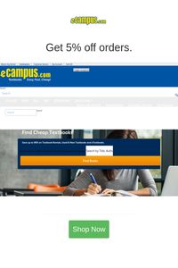 eCampus was the first online text book retailer in the United States and has consistantly been ranked one of the best sites for Buying, Renting and Selling Textbooks. Return your purchase for any reason within 25 days. If you're not happy, we'll make it right. Extend or purchase your rental at any time. Get instant access to your eTextbooks.
