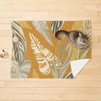 "Modern leaves in warm colors" Pet Blanket by Miss-Belle | Redbubble