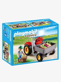 6131 Fermier avec faucheuse Playmobil Country multicolore - Ce matin, la récolte de légumes a été bonne ! CONTIENT : 1 personnage, 1 tracteur et des accessoires (légumes, caisse, panier). <span cl