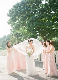 Bridesmaids in Blush | photography by http://www.jadapoonphotography.com/