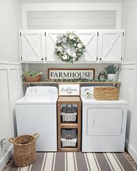 Morgan on Instagram: “LAUNDRY ROOM MAKEOVER !! 😍😍 FINALLY ! Lol 😂 ° Swipe to see the before!! 🙈 What do yall think??!!! 😍 My husband did this whole room himself!…”