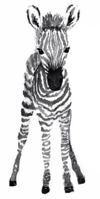 Baby Ilustration Cute baby zebra tattoo design #diytattooimages