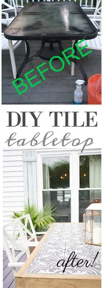 DIY Tile Tabletop