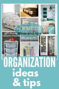 We've compiled 30 + organization ideas to help you feel more organized and accomplished throughout the day. Keep your home tidy with these awesome tips! #organizing #organization #organizingideas #getorganized #organizedhome #organizingtips #craftsbyamanda