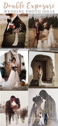 Double Exposure Wedding Photography Ideas #wedding #weddings #weddingideas #photos #deerpearlflowers