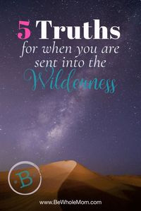 Have you been sent into a spiritual wilderness? Or maybe the drought of a spiritual desert? Take heart, sweet sister, the Lord has a plan even in this! 5 Truths for when you are sent into the wilderness