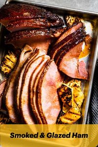 Smoked Ham with an amazing pineapple-brown sugar glaze. Double smoked juicy ham with so much flavor. Perfect for the holidays.
