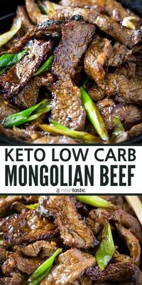 keto mongolian beef, easy low carb stir fry recipe, with sauce, healthy takeout copycat recipe. Ketogenic diet, paleo diet, whole 30 diet, gluten free diet.