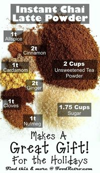 Save your money! Make Homemade Instant Chai Tea Latte Powder and never worry about going to Starbucks again. | frugal | teacher | gift | Christmas
