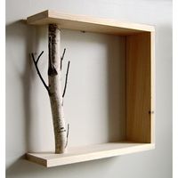 This is such a lovely way to bring the outdoors in. I think I'd use drift wood or something worn instead.