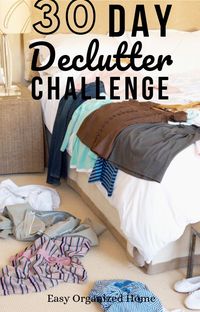 Join our 30 day declutter challenge in June to have an organized, clutter-free home for the Summer! #declutter #decluttering #organize #organization #declutterchallenge